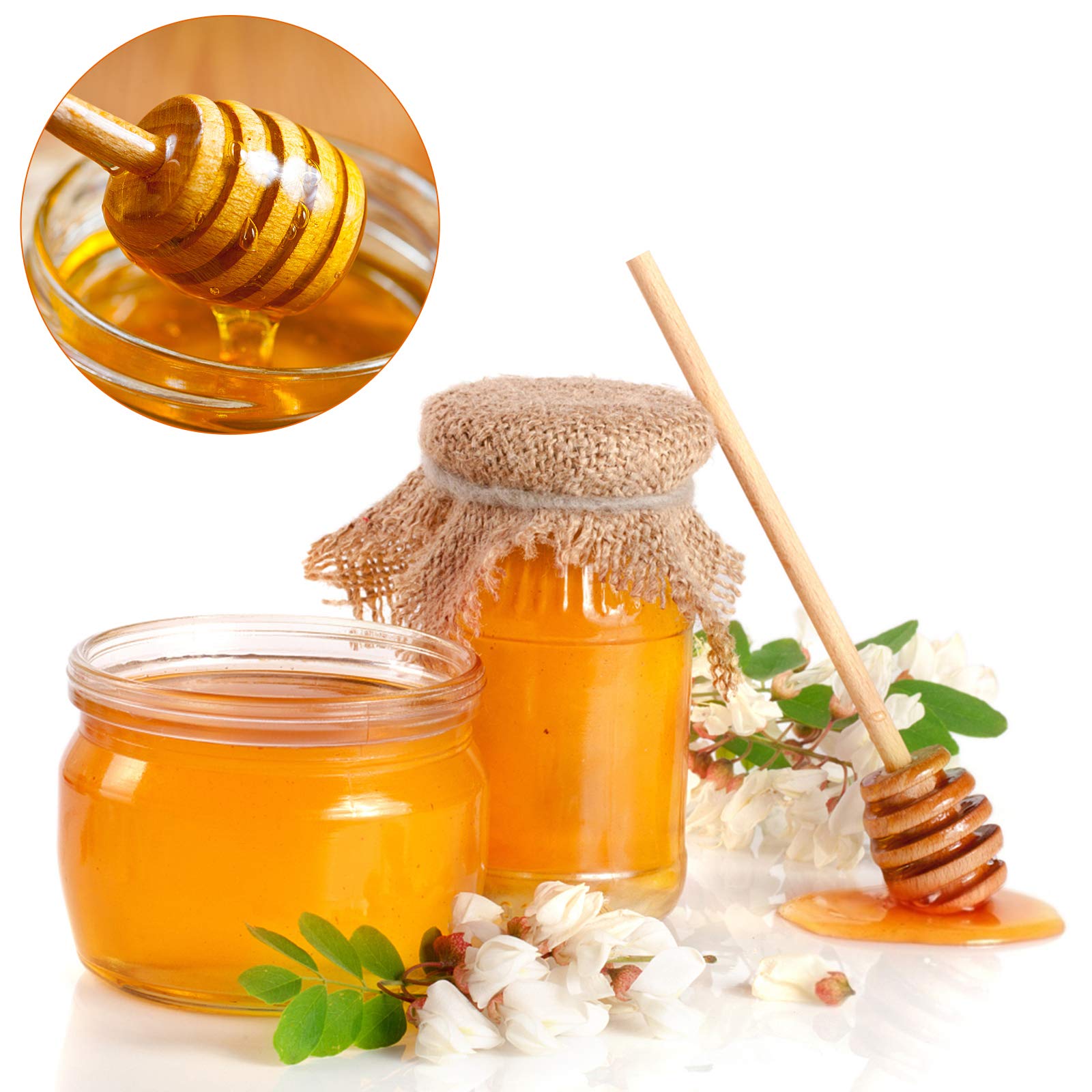 Wixtool natural wood honey sticks are food grade and eco friendly.