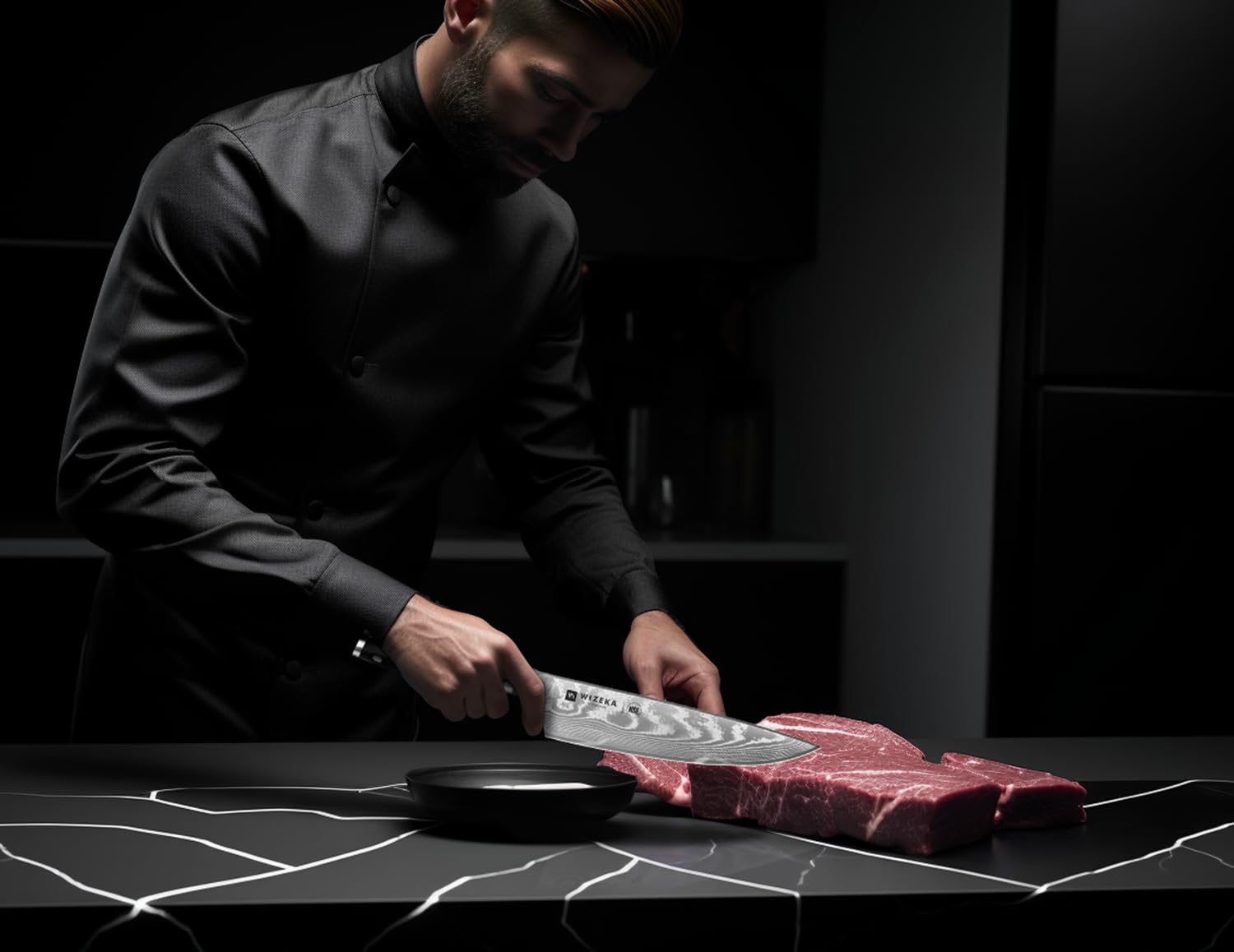 WIZEKA packaging with magnetic box protects knives and looks premium.