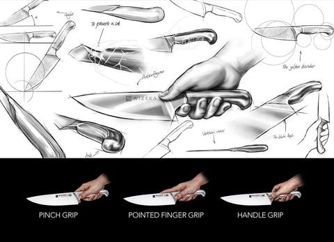 WIZEKA bread knife highlighting serrated edge for clean, effortless slices.