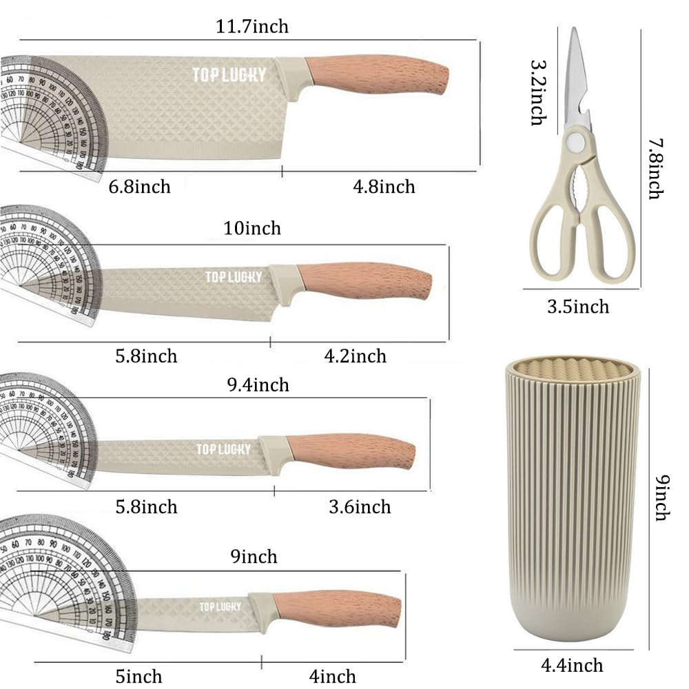 Wiztoynia 8-inch cleaver knife with durable blade for clean chops.