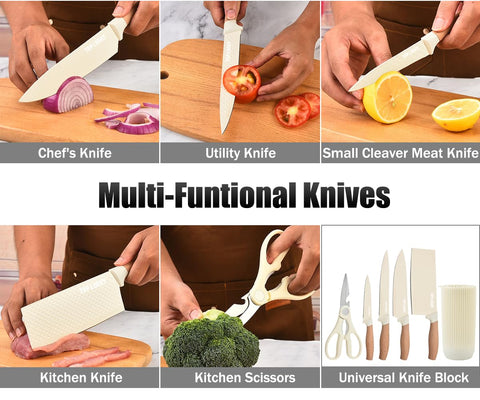 Wiztoynia 8-inch cleaver handles meat prep with sturdy control
