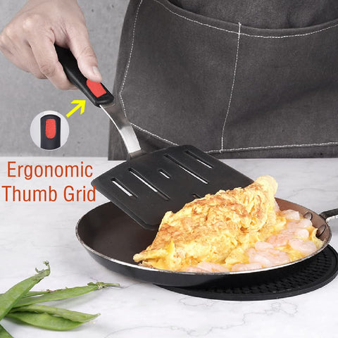 Wiztoynia anti-slip handle provides secure grip while cooking