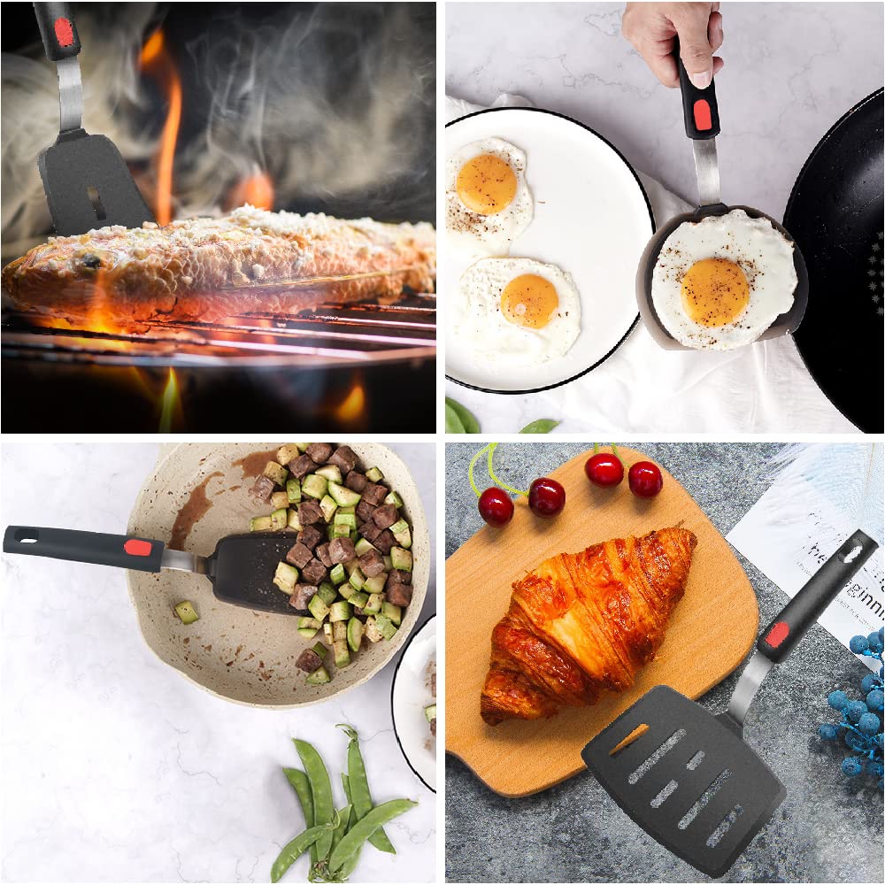 Wiztoynia 600°F heat‑resistant spatula with cool handle