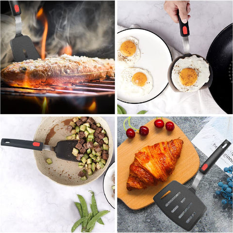Wiztoynia 600°F heat‑resistant spatula with cool handle
