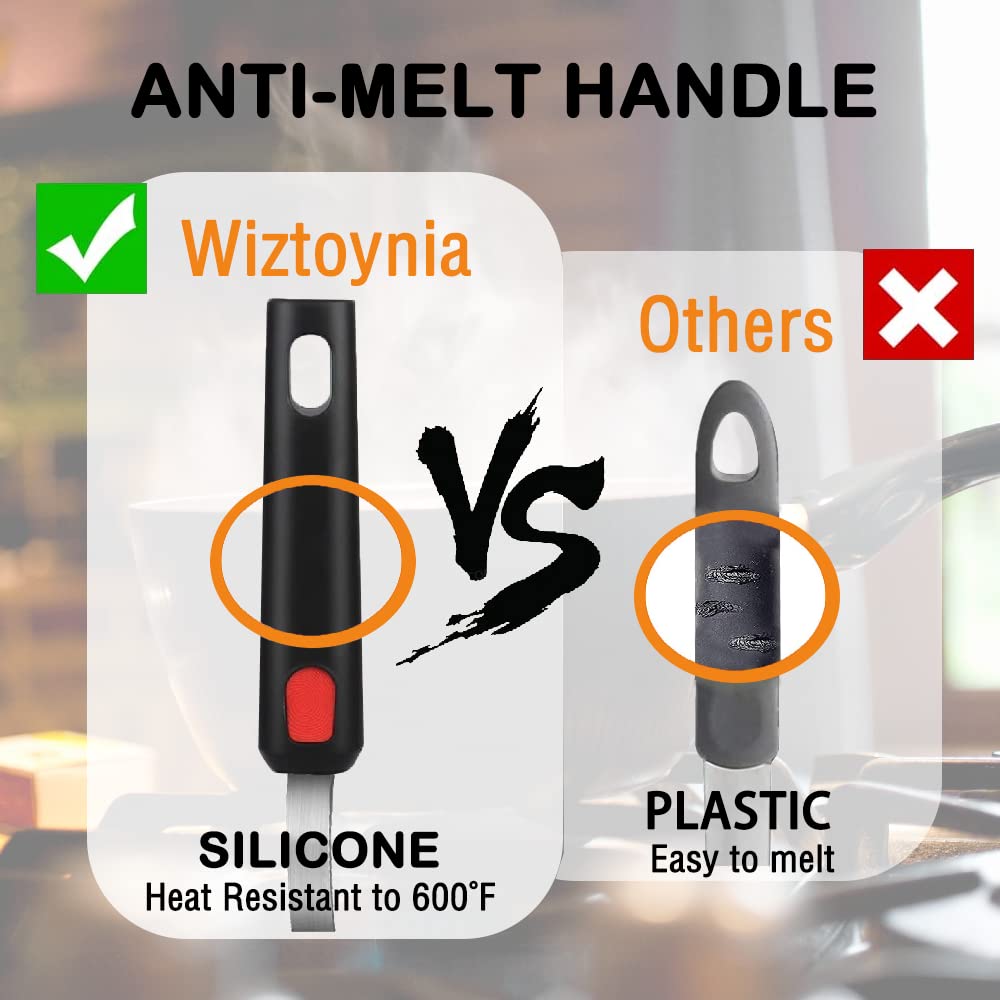 Wiztoynia soft-head spatula protects nonstick surfaces