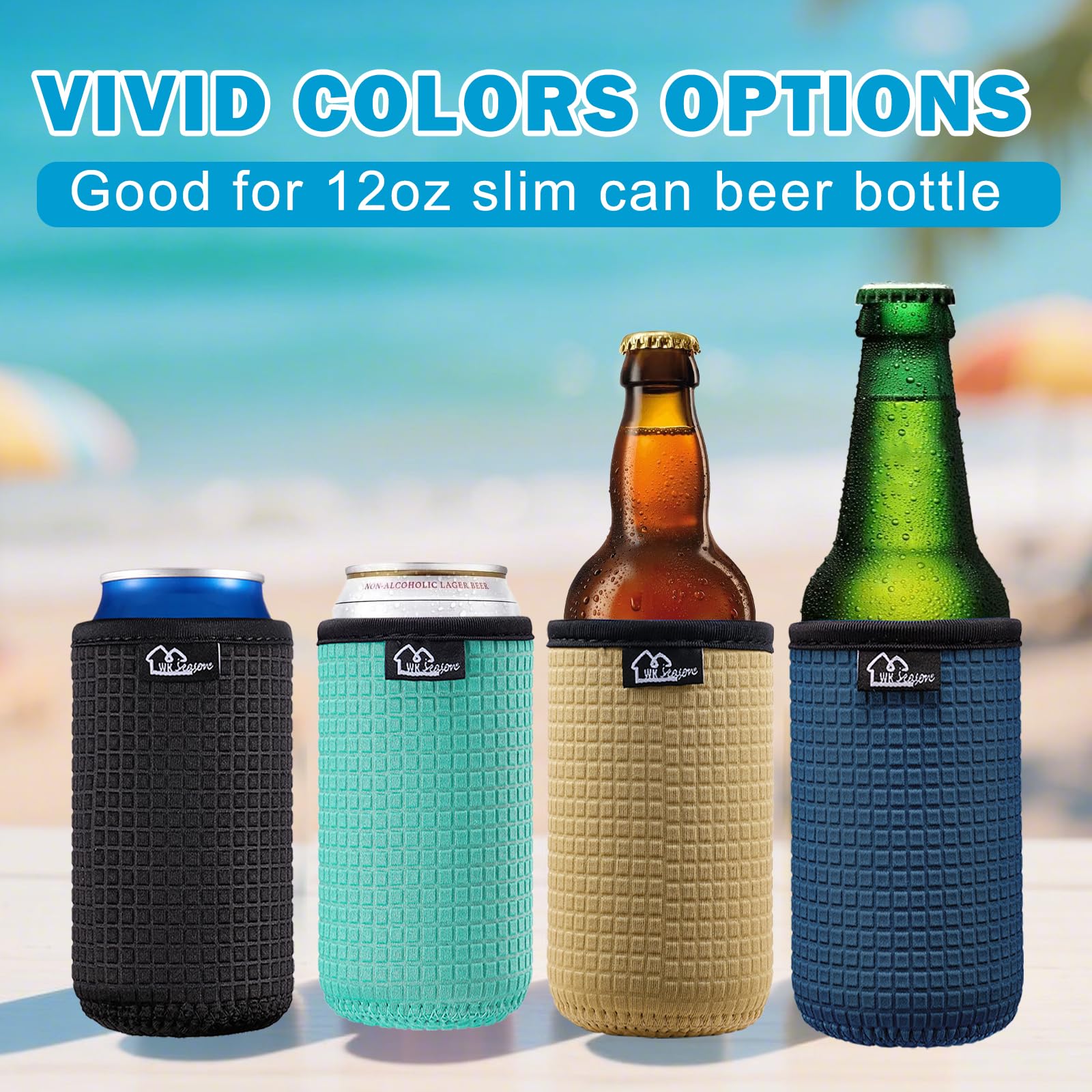 WK IEASON neoprene sleeve guards against condensation and spills.