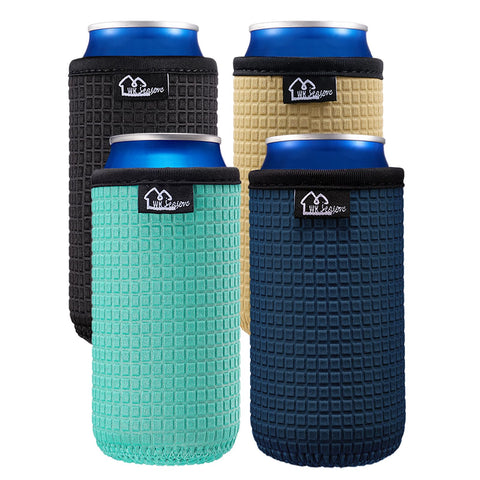 WK IEASON black slim can sleeve keeps beverages colder and hands dry.