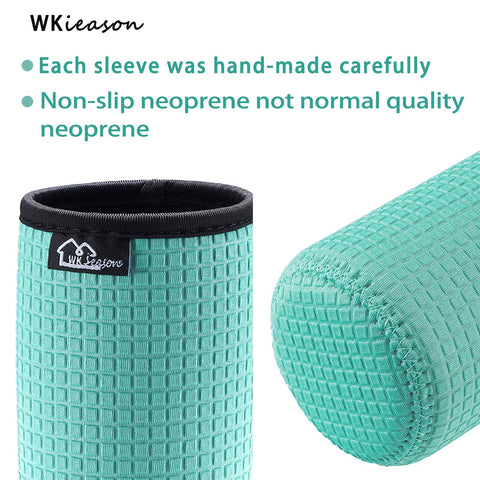 WK IEASON cool mint sleeve provides non-slip grip for 12oz cans.