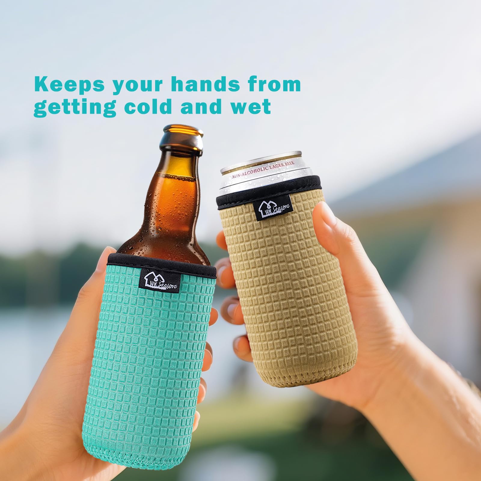 WK IEASON khaki sleeve folds compactly for easy transport.