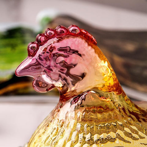 WKHOKI chicken-shaped jar fits tea leaves, spices, or small trinkets.