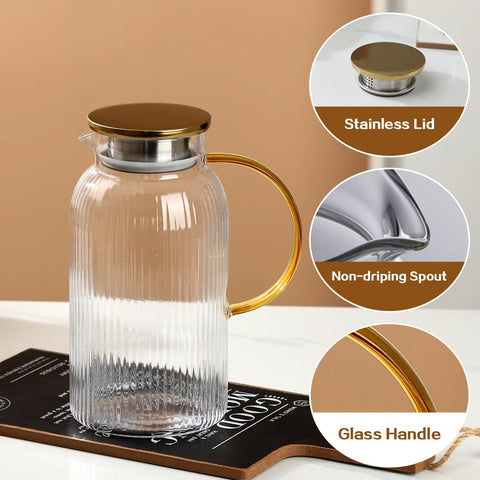 Wlasss dishwasher-safe pitcher for easy cleanup after gatherings.