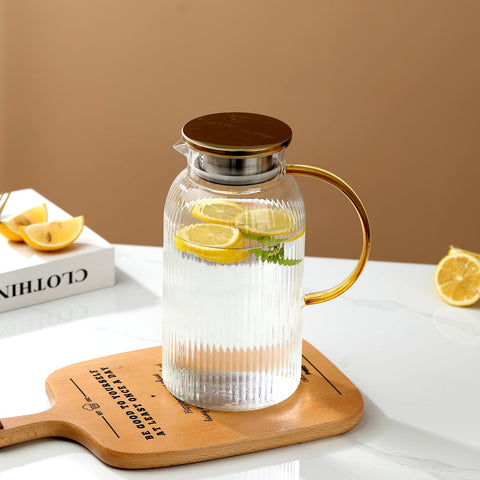 Wlasss glass pitcher for parties, home, or office use.