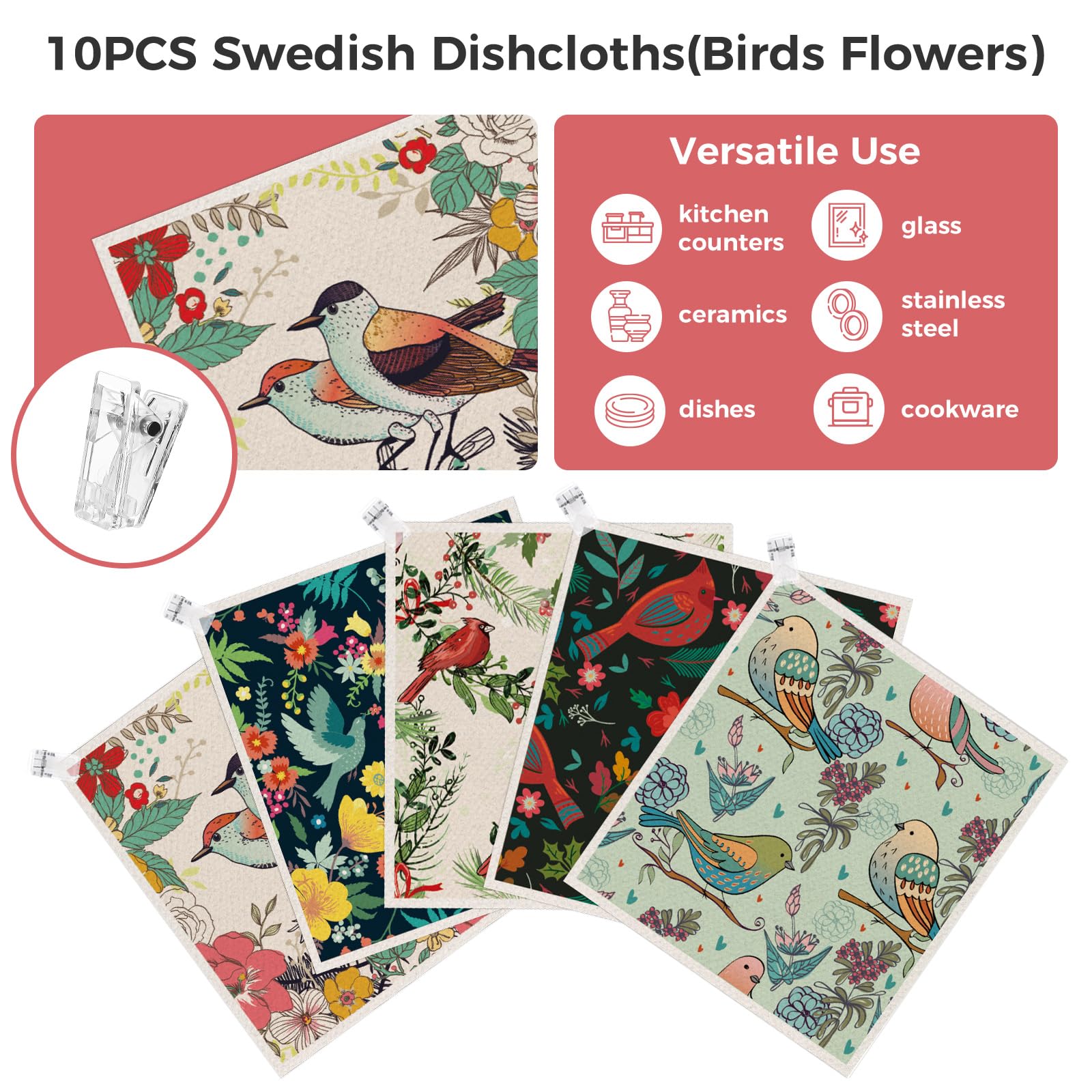 wlich Swedish dishcloth washable plant-based fibers provide durable reuse