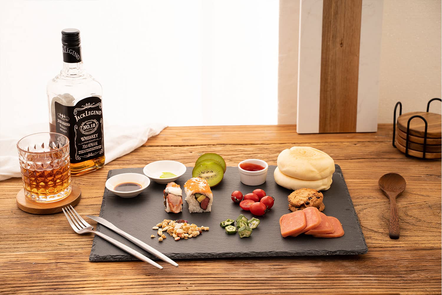 WLWNWFT gift-ready slate board set for housewarmings, weddings and holidays