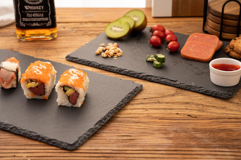 WLWNWFT serving platter in natural slate adds rustic charm to gatherings