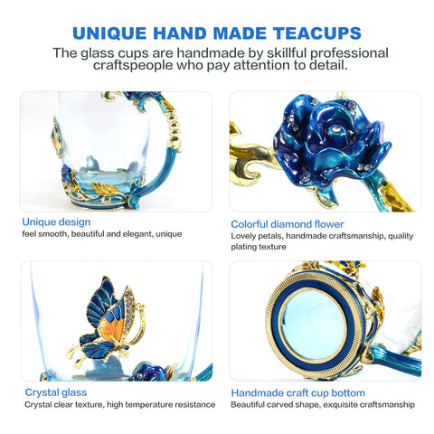 WOBOX 12oz teacup featuring rose-butterfly design, ideal for gifting on special occasions.