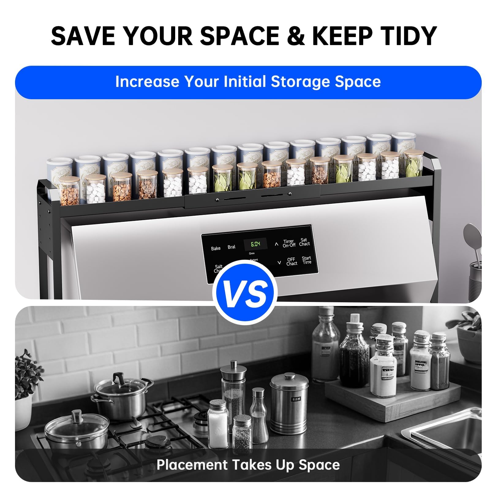 Durable stovetop organizer designed for long-term use