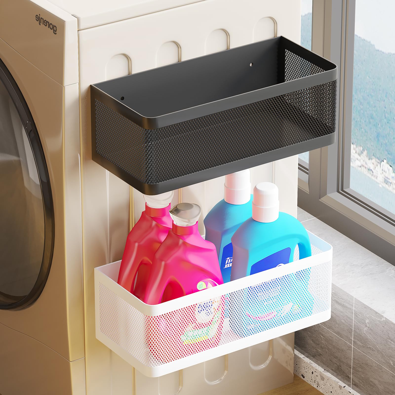 Easy no drill installation with WOCHUANGSI magnetic shelf on metal surfaces