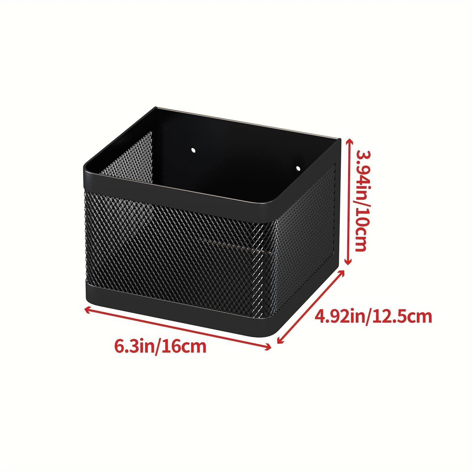 WOCHUANGSI large black magnetic shelf securely holds bottles on metal