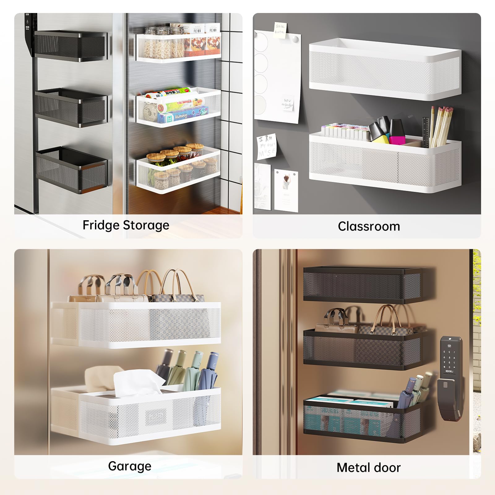 Paper towels stored on WOCHUANGSI magnetic shelf for clutter-free counter space