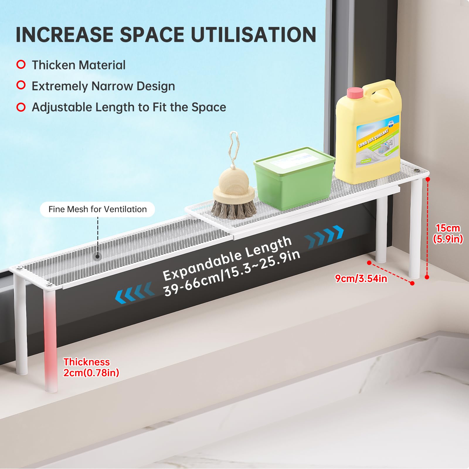 WOCHUANGSI stackable-shelf-design boosts vertical storage in tight spaces.