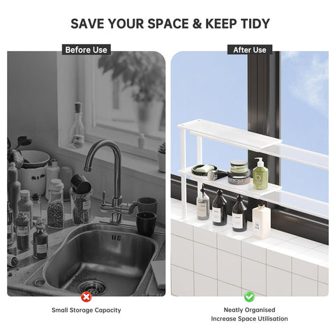 WOCHUANGSI window-sill-decor adds organized charm to any room.