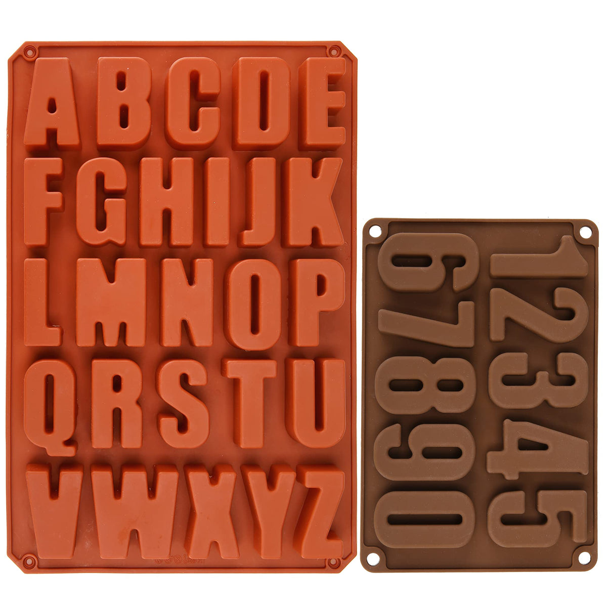 Wocuz large letter silicone mold showing alphabet shapes for crafts and baking.