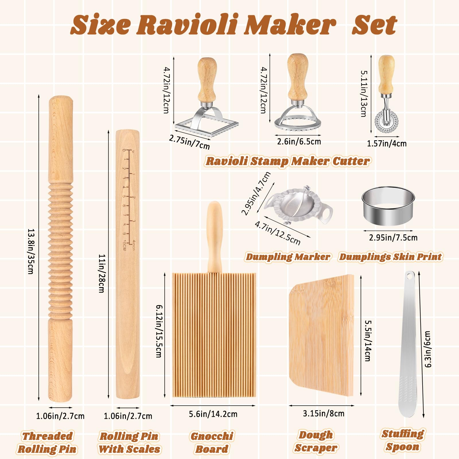WodGod rolling pin with scales for precise dough thickness