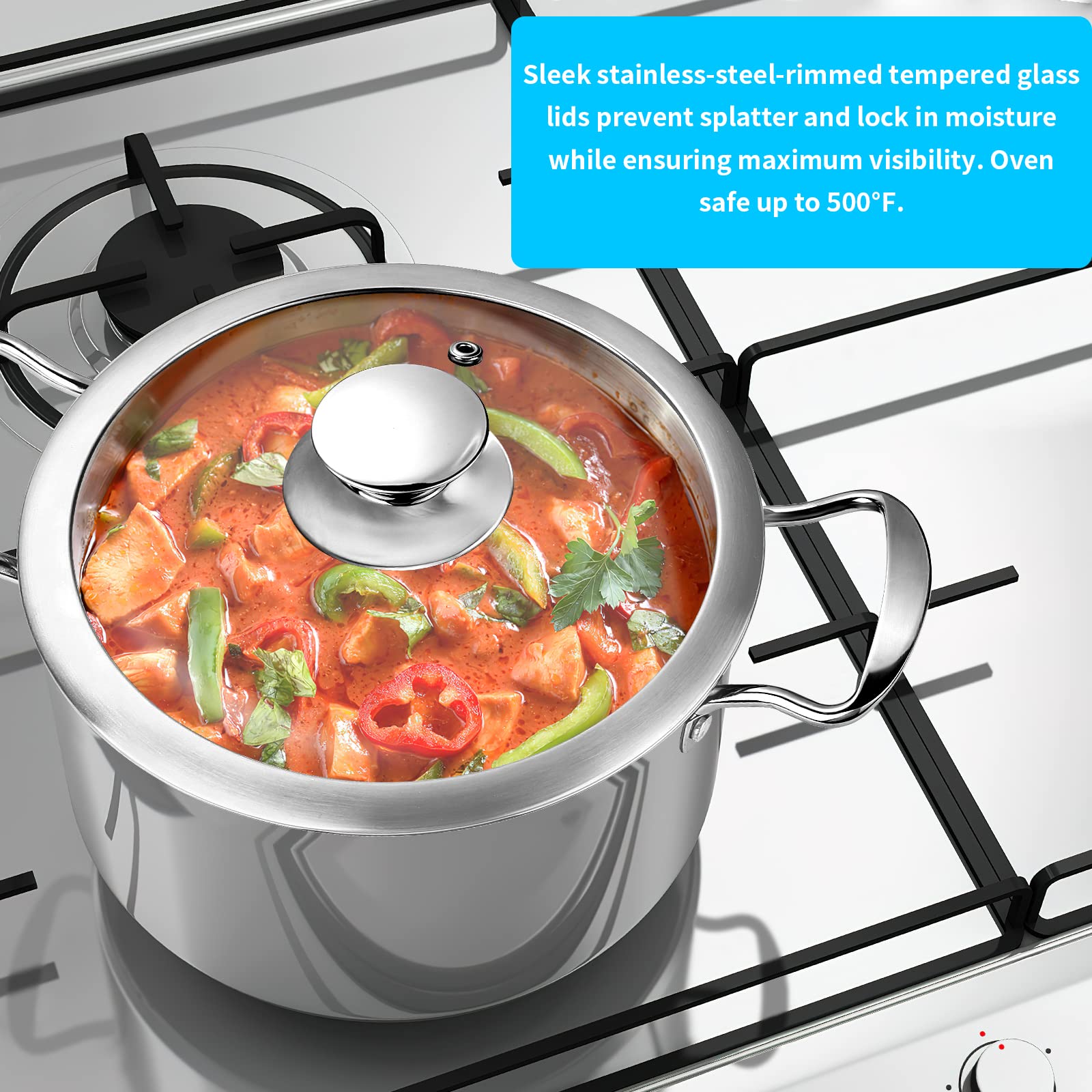 Wodillo tri-ply construction enables even heat distribution across pots.