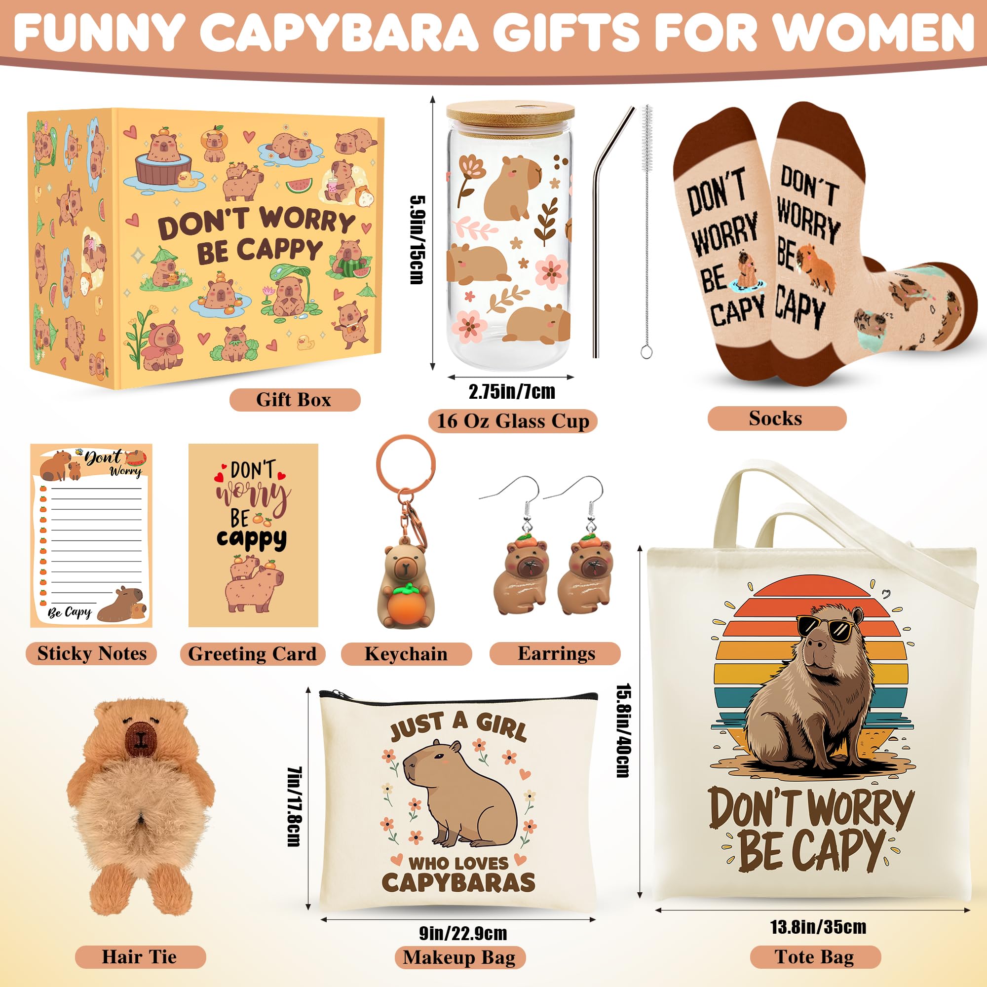 WOFIROY Capybara makeup bag keeps cosmetics neatly organized