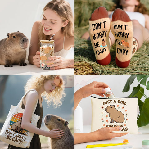 WOFIROY Capybara plush hairband keeps hair tidy during routines