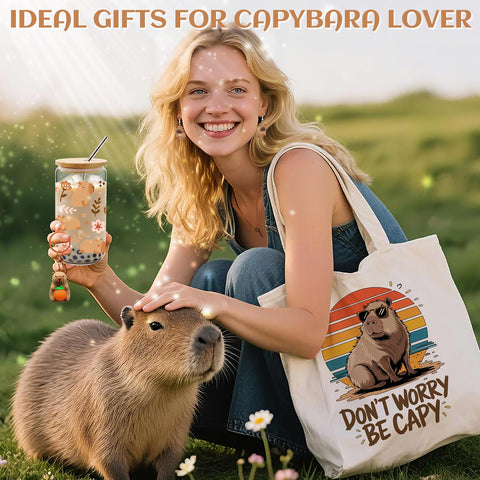 WOFIROY Capybara tote bag for everyday carry and organization