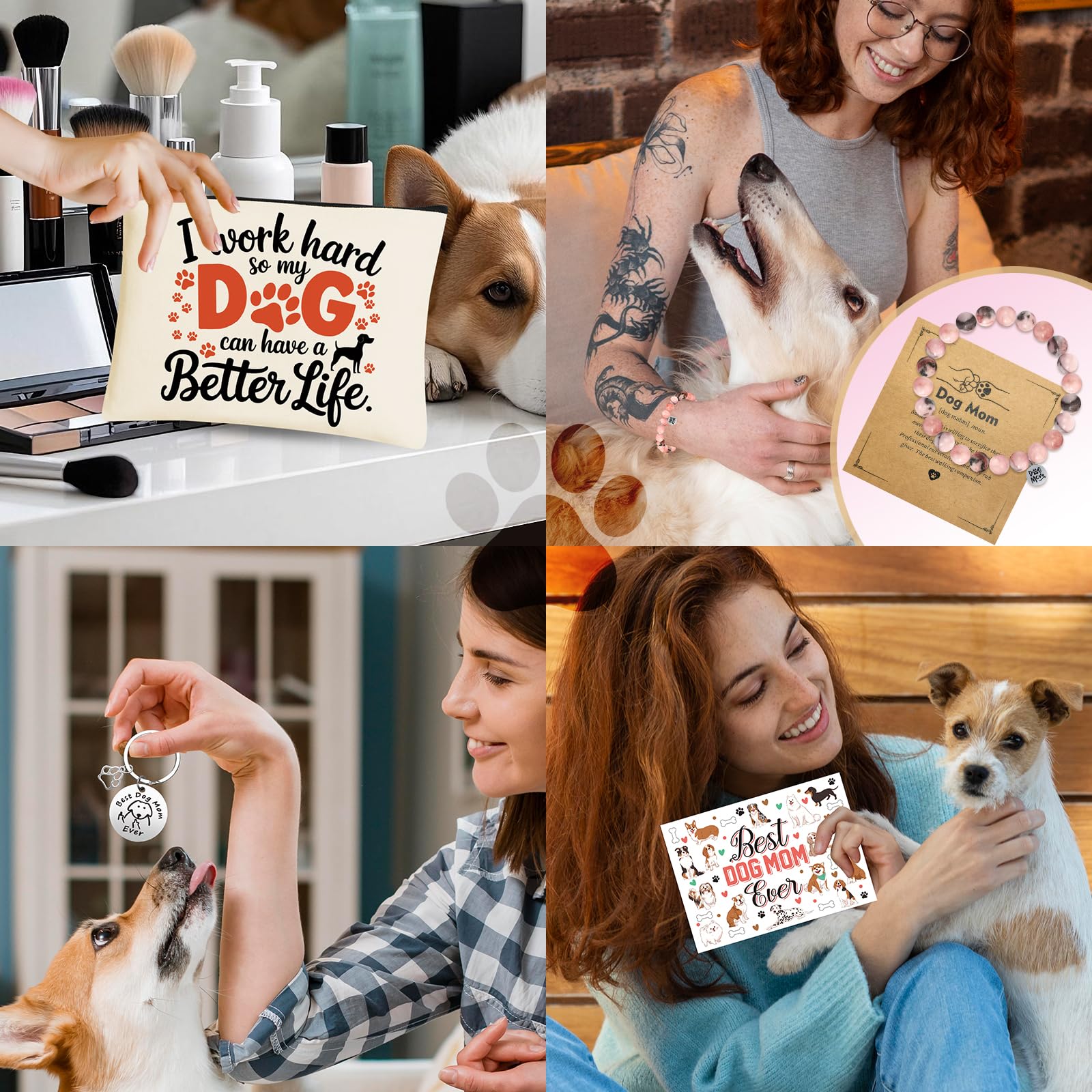 WOFIROY dog mom bracelet carries an inspirational message for daily motivation.