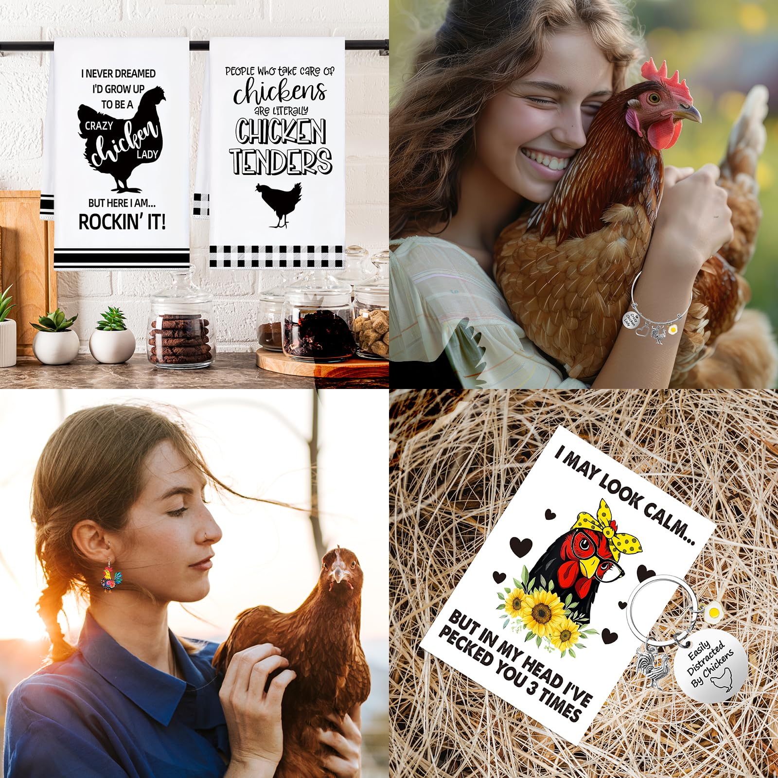 WOFIROY second kitchen towel adds farm humor to your kitchen.