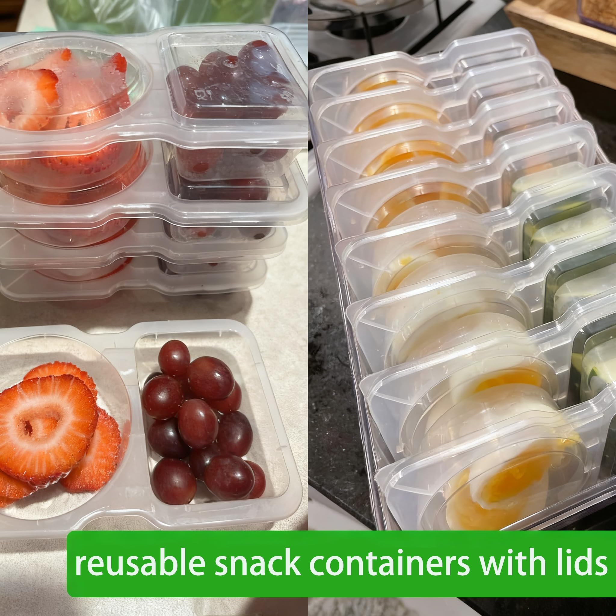 WOIRHWEH picnic-ready snack containers for outdoor snacks and bites.