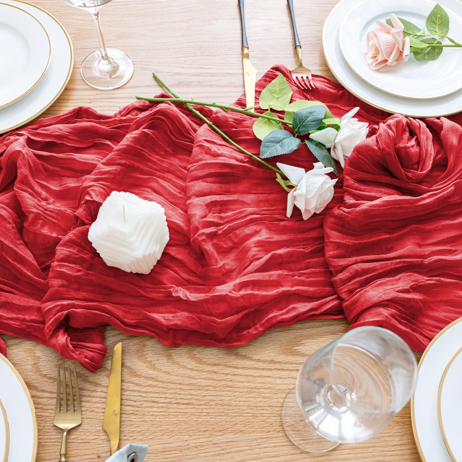 Wokceer baby shower bridal runner for soft, graceful decor.