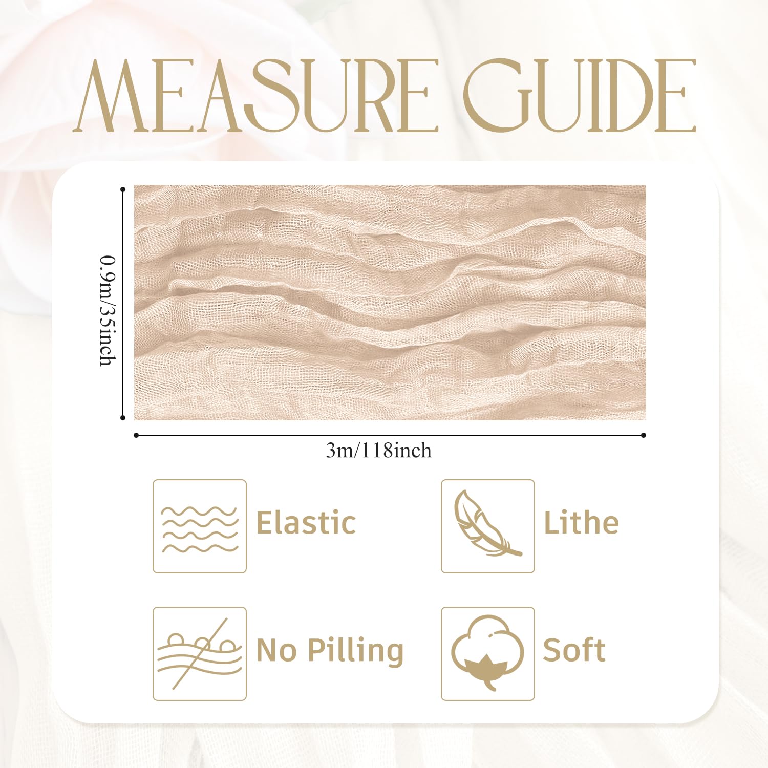 Close-up of the soft gauze texture of the Wokceer runner.