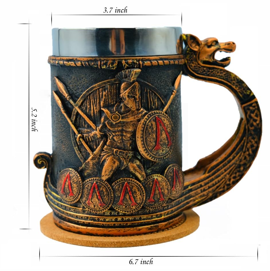 WOKHACH Spartan mug inner stainless steel shines for hot or cold drinks