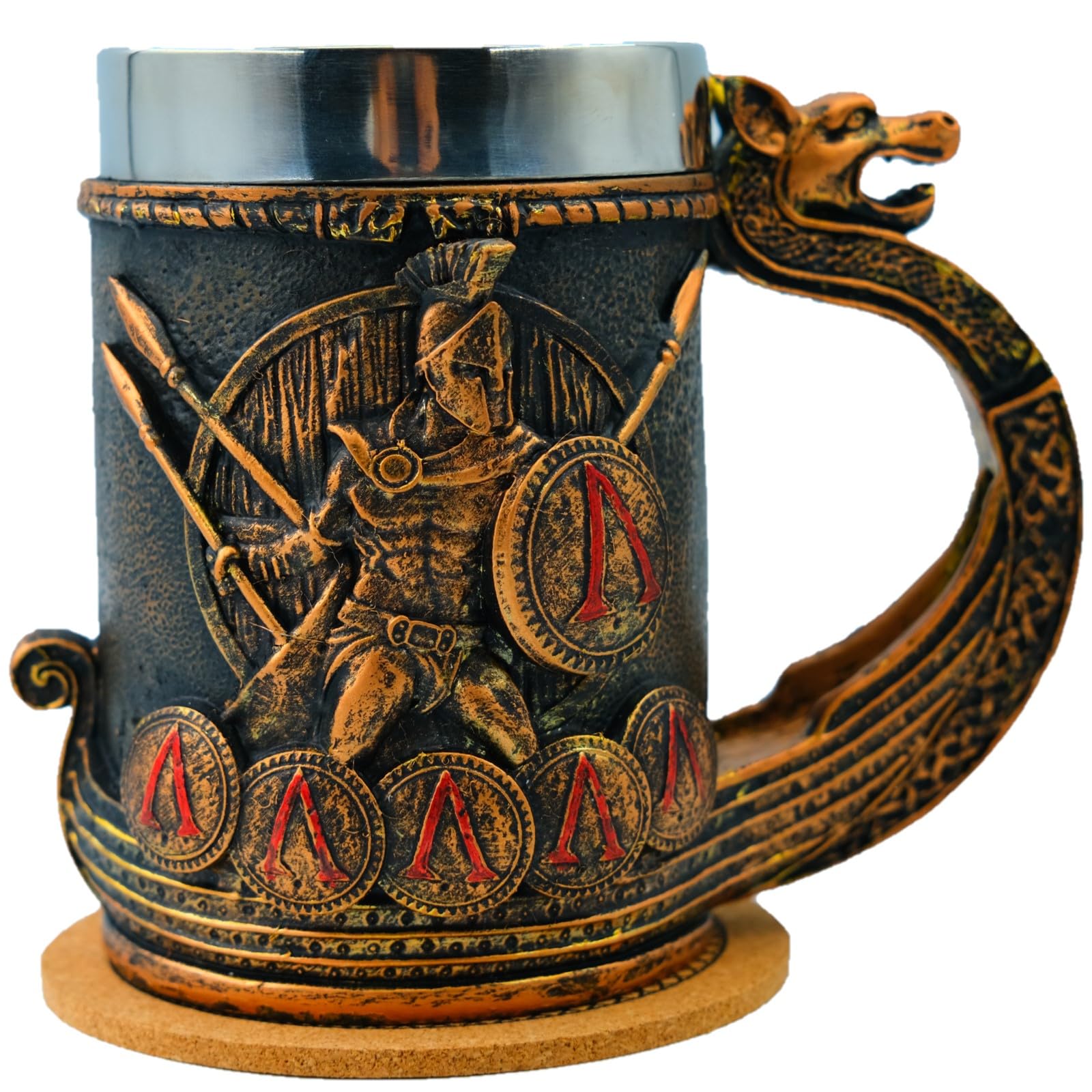WOKHACH Spartan mug outer resin texture rugged daily coffee style