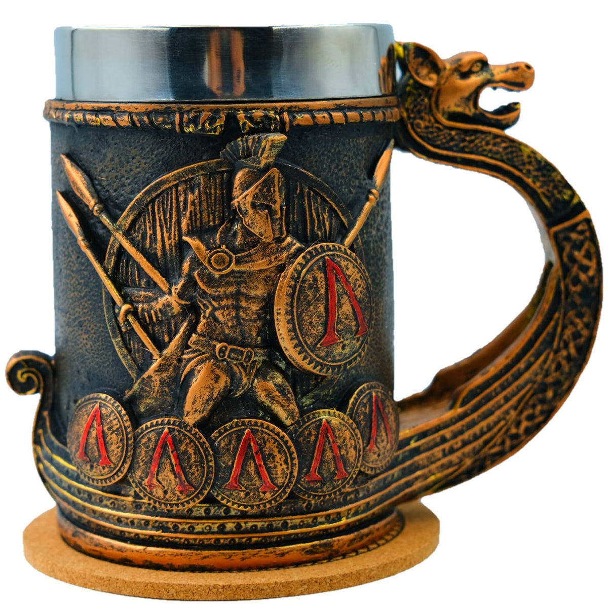 WOKHACH Spartan mug outer resin texture rugged daily coffee style