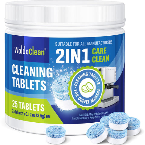 WoldoClean espresso cleaning tablets pack for easy maintenance