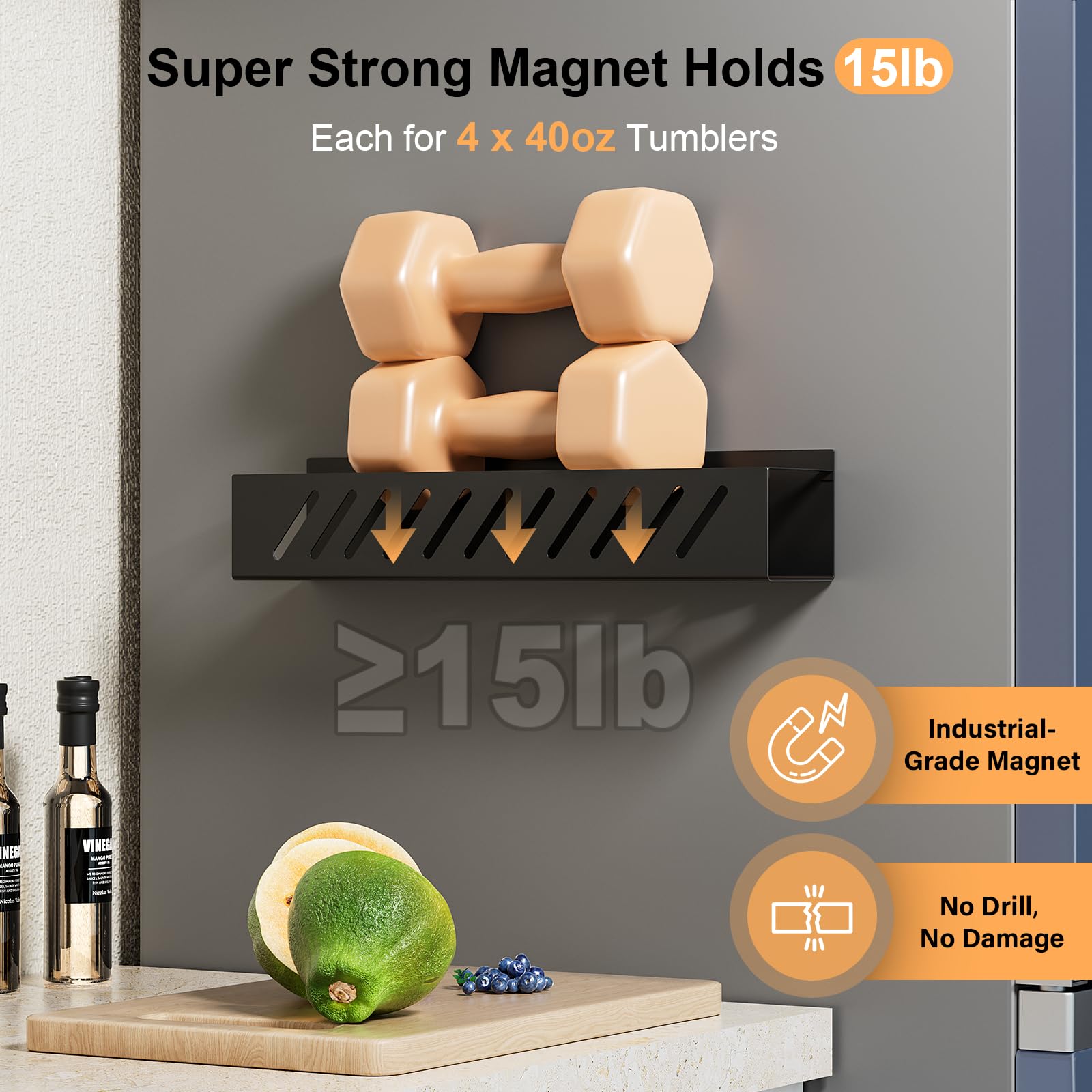 Wolera straw-organizer keeps extra straws neatly arranged and easy to grab.