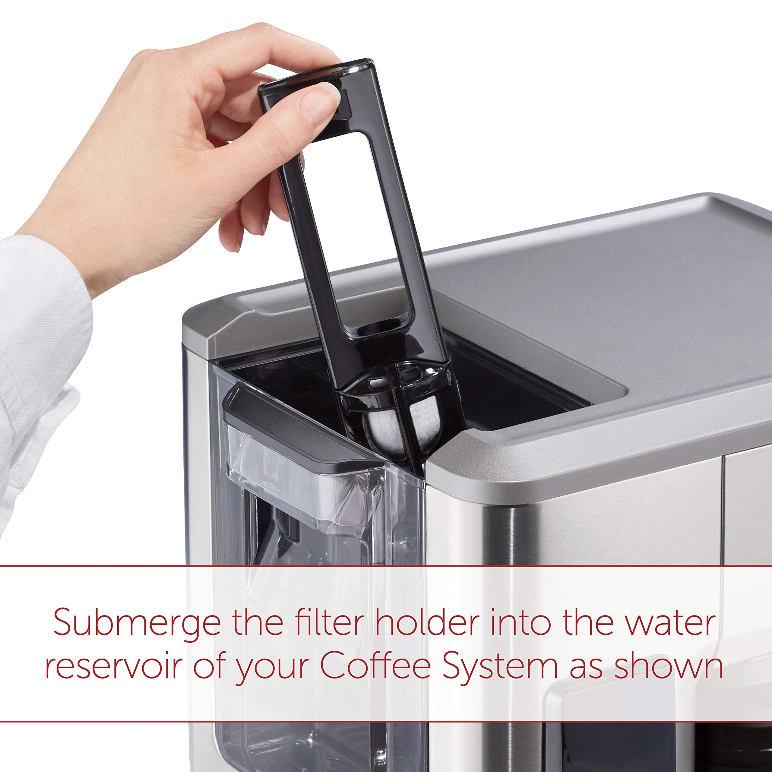 Wolf Gourmet coffee system reminder icon highlights easy maintenance.