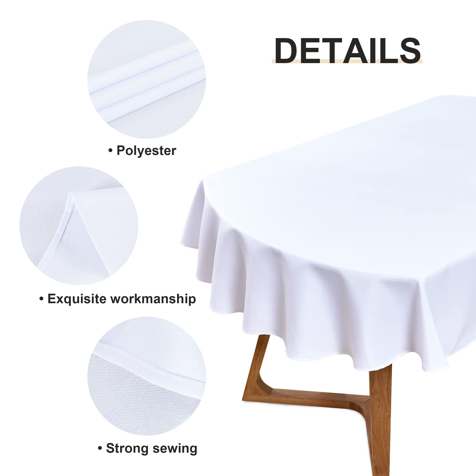 Wolkemer durable polyester fabric tablecloth for long-lasting use
