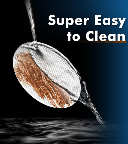 Wollibao easy-clean rinse demonstration of puck screen.