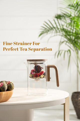 WOLTBLOOM Enchanti Tea Pot easy-clean lid and infuser.