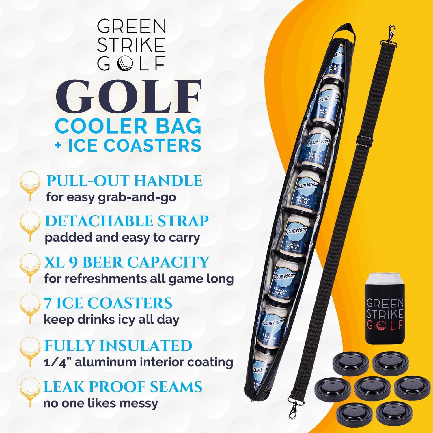 WOLVIO ice puck packs seven-coasters inside the sleeve for extended chill
