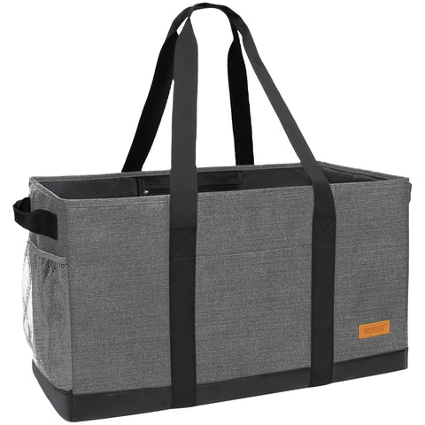 WONDAY extra large tote bag front view; standing design for effortless loading at checkout.