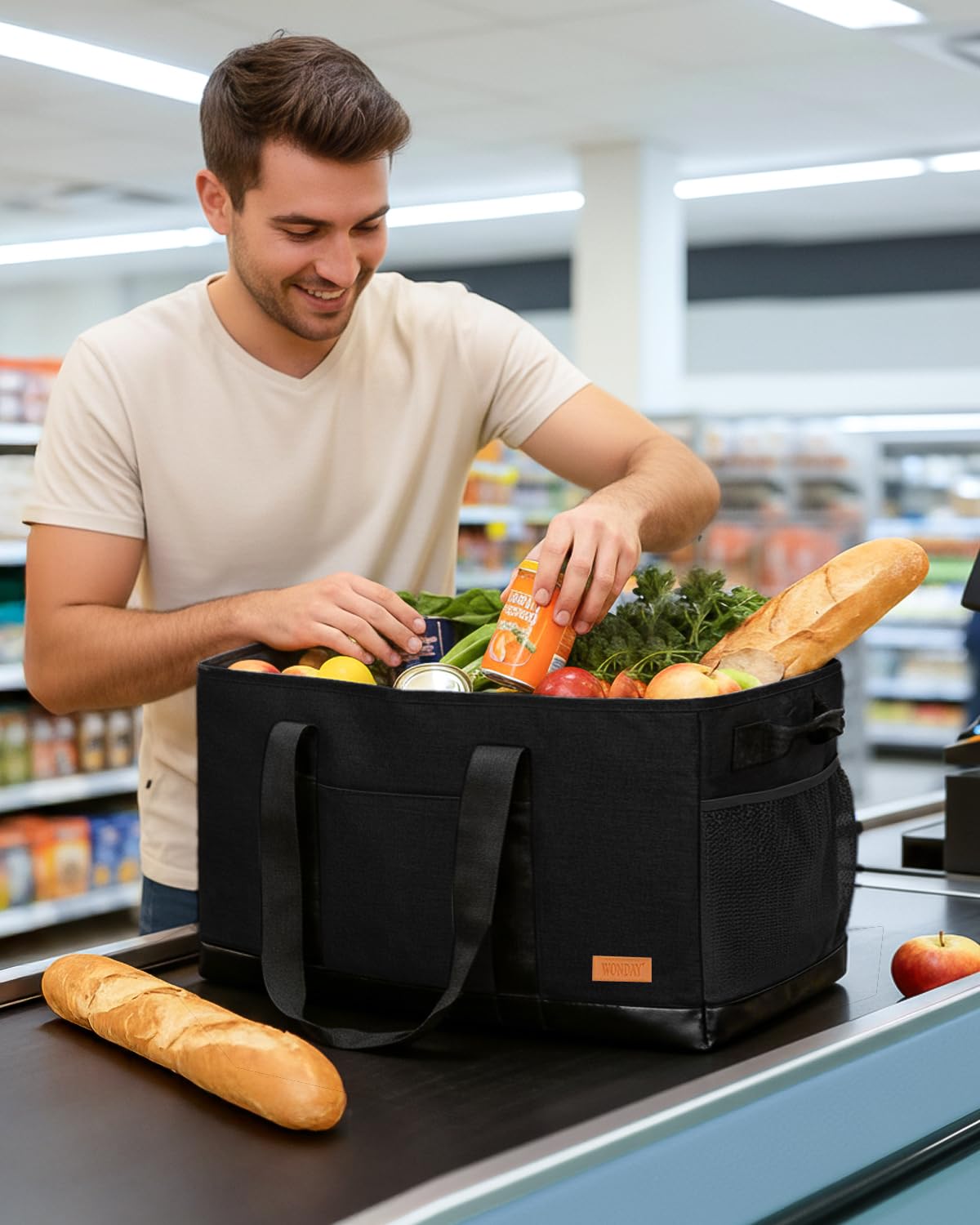 WONDAY foldable design stores flat in cabinets when not in use