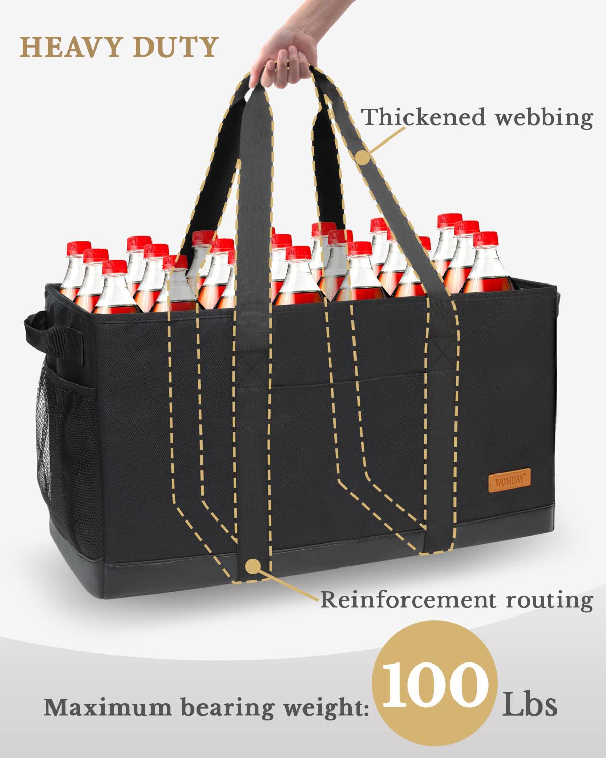 WONDAY spacious opening design makes loading snacks and towels effortless